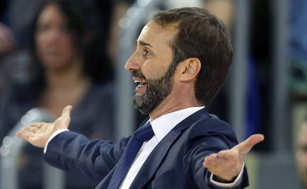 Sito Alonso, durante un partido de Liga ACB con el Barcelona.