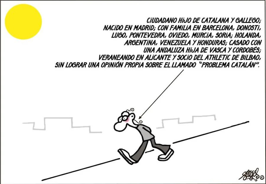 El humorista gráfico dedicó numerosas viñetas al Athletic y a Bilbao.