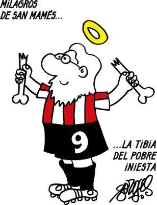 El humorista gráfico dedicó numerosas viñetas al Athletic y a Bilbao.