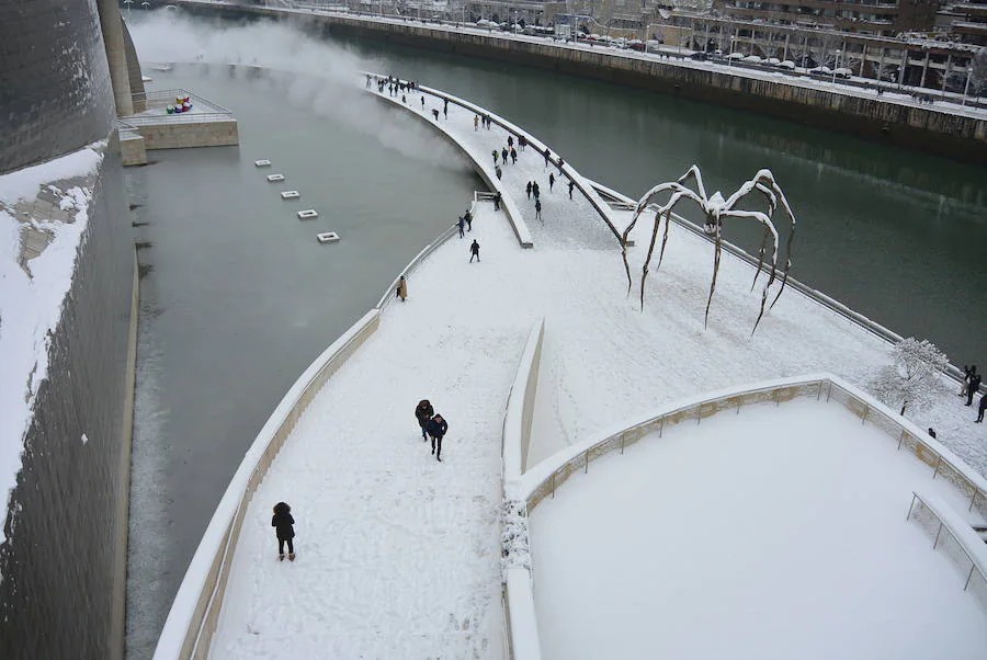 Fotos: Bilbao cubierto de nieve hoy 28 de febrero de 2018