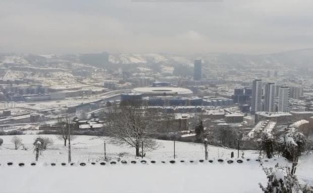 Vídeo de la nevada desde Artxanda. 