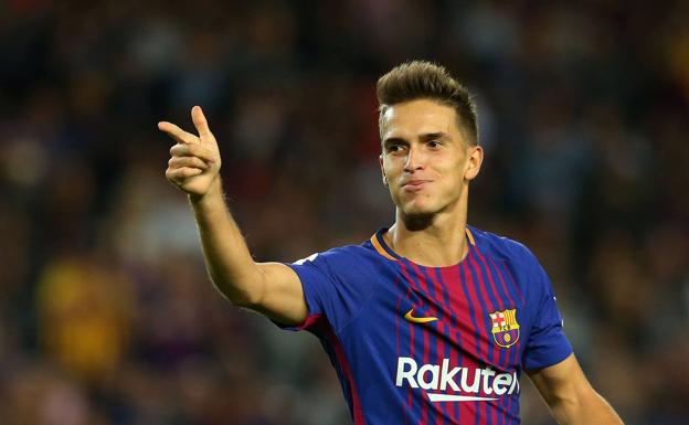 Denis Suárez, en un partido con el Barcelona. 