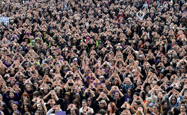 Imagen de la manifestación celebrada en Bilbao, convertida en icono de una movilización a escala planetaria.