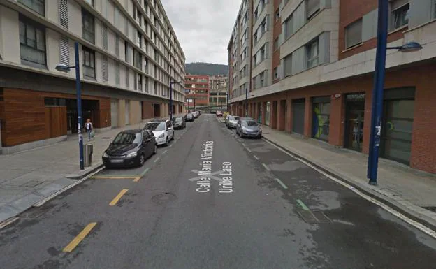 Los primeros robos se denunciaron en garajes de la calle María Victoria Uribe Laso, en Bilbao.