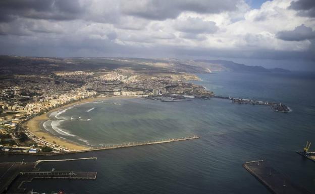 Vista aérea de Melilla. 