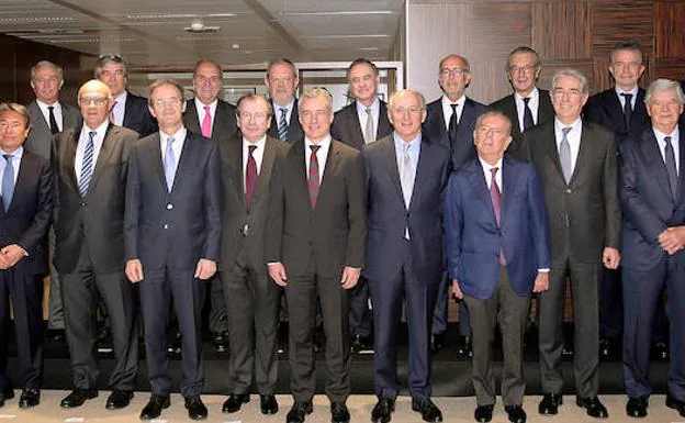 Urkullu junto a los empresarios en Madrid.