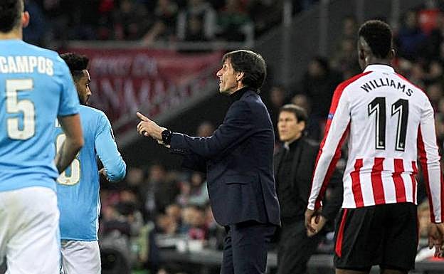 Ziganda, en un momento del partido.