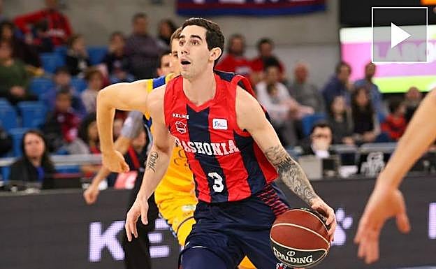 Vildoza, durante el encuentro del Buesa. 