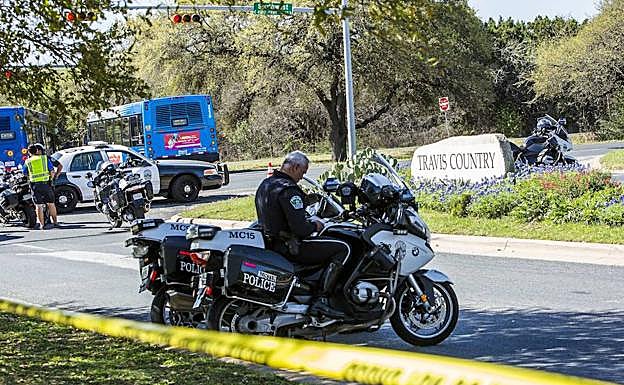 Fuerte despliegue policial en Austin.