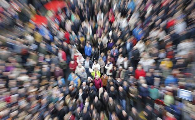 Manifestación de pensionistas en Bilbao.