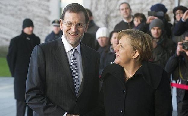 Rajoy y Merkel, durante uno de sus encuentros bilaterales. 