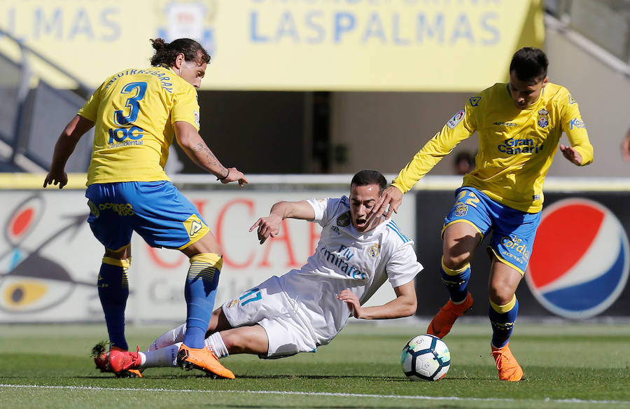 Con la mente puesta en el duelo europeo ante la Juventus y varias rotaciones, el Real Madrid superó a Las Palmas con dos tantos de Gareth Bale y uno de Karim Benzema.