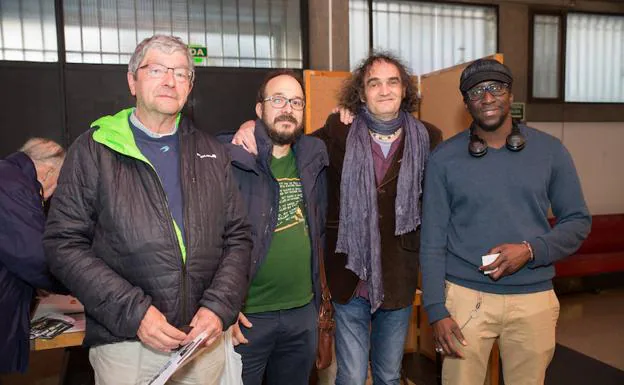 Juan Carlos Gómez Uranga, Urko de los Ríos, Toni Garzón y Moussa Goudiaby. 