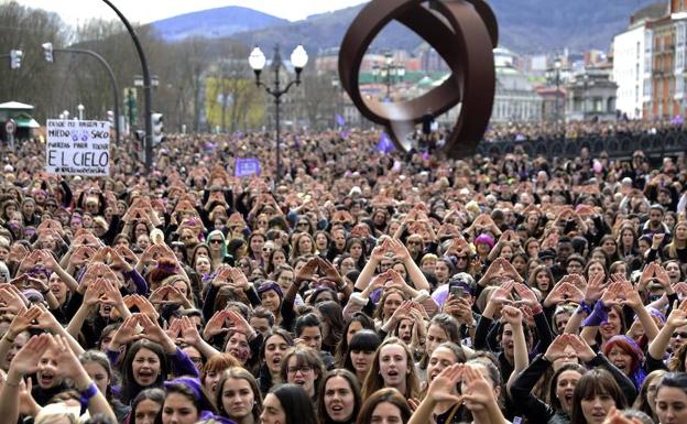 Bilbao durante el Día Internacional de la Mujer.
