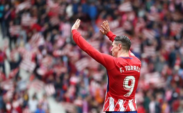 Fernando Torres, en un partido con el Atlético. 
