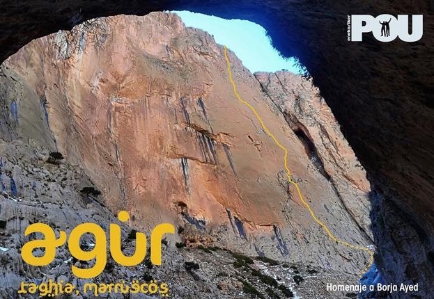 La vía abierta en el Atlas marroquí por los alpinistas vitorianos. 
