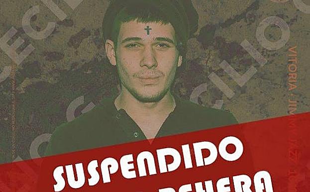 Cartel de la sala Jimmy Jazz anuniando la suspensión del concierto.