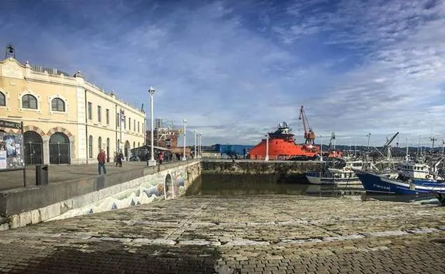 El puerto pesquero de Santurtzi. 