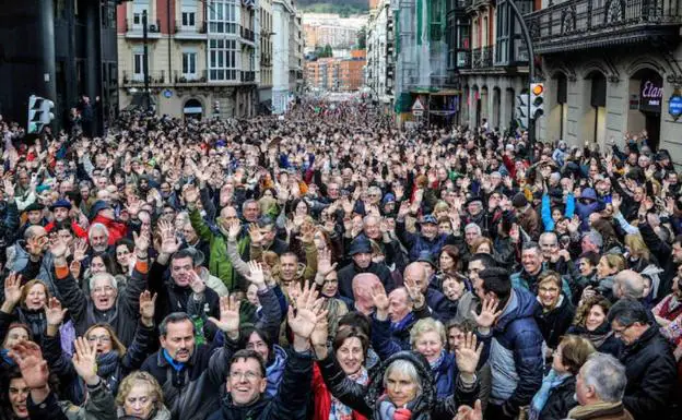 Manifestación el pasado 17 de marzo en Bilbao.