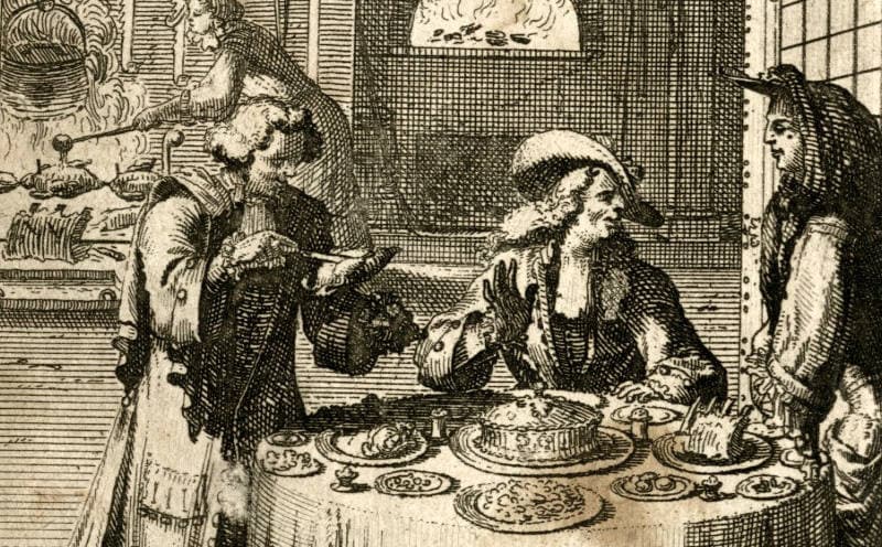 Ilustración de 'Le cuisinier françois', edición holandesa de 1712.