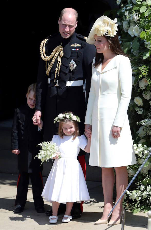 Los duques de Cambridge, con sus dos hijos mayores. 