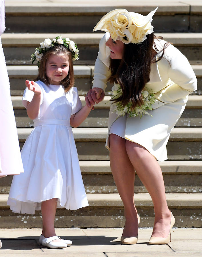 La Duquesa de Cambridge con su hija.