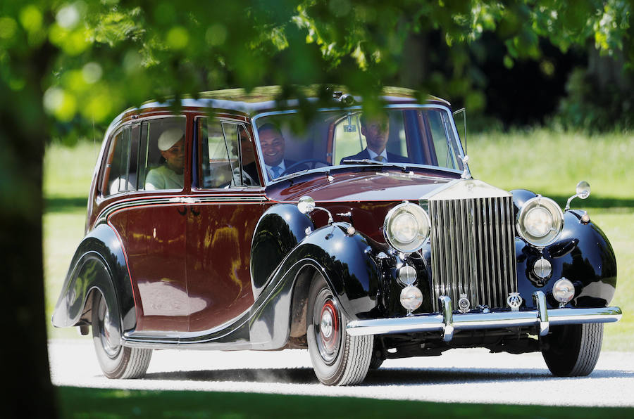 Meghan Markle, en coche, justo antes de llegar a Windsor.