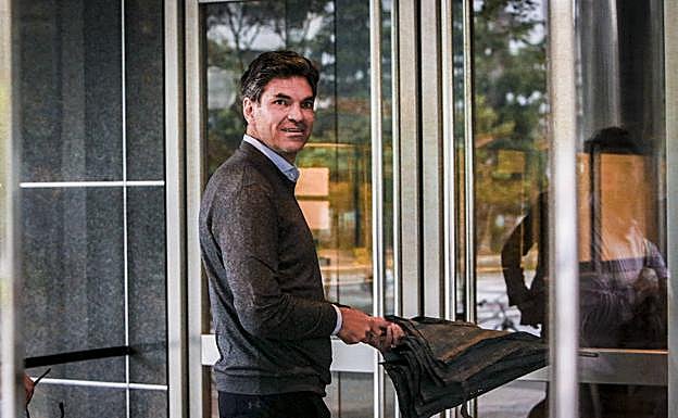 Mauricio Pellegrino accede este miércoles al Palacio de Justicia.