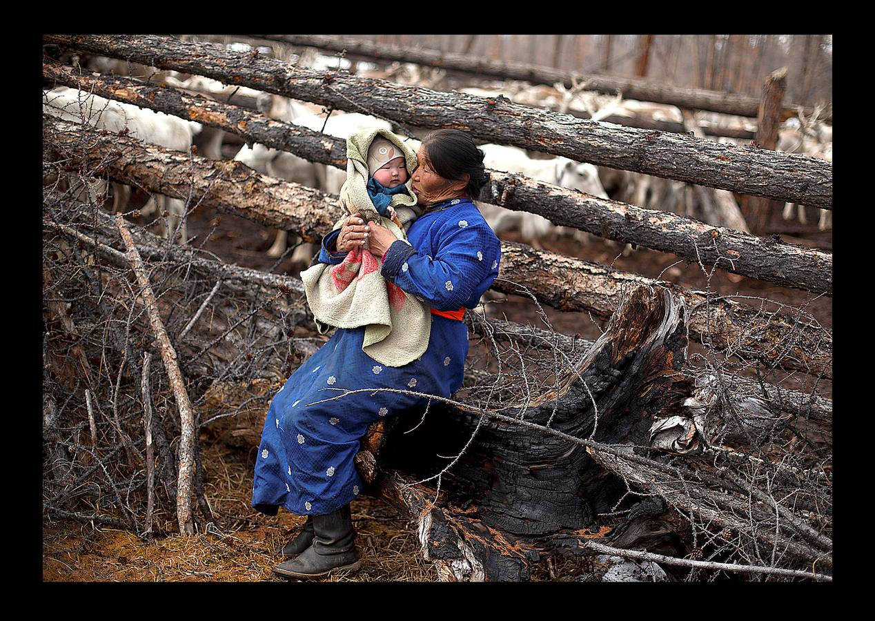 Los Dukha son un pueblo que sobrevive de la caza y pastoreando renos en las montañas Sayan, en Mongolia, una zona que se extiende a ambos lados de la frontera con Rusia. En 2012 el gobierno decidió que buena parte de sus tierras se convirtieran en parque nacional para proteger el ecosistema. La medida acabó con cuotas de caza establecidas en la era soviética, que permitían su sustento y la conservación de la vida natural, y los forzó a capturar animales como el alce y el ciervo rojo en un número que hacía difícil su subsistencia. Ahora, los Dukha reciben una compensación por la prohibición de la caza, pero muchos sienten que han perdido su identidad. 
