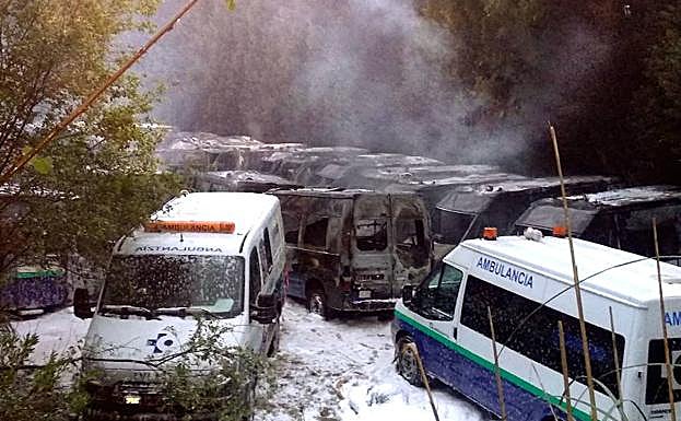 En libertad con cargos el sospechoso de la quema de 35 ambulancias en Arrigorriaga
