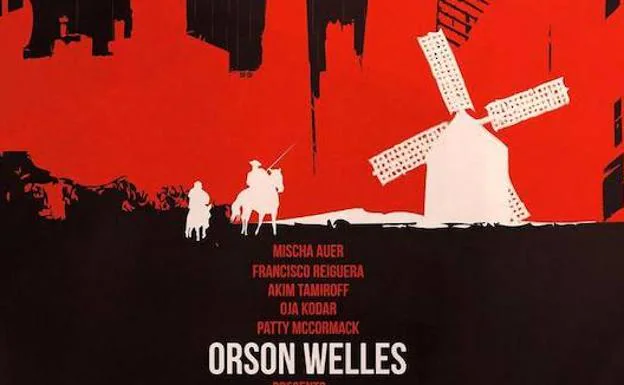 Cartel de la adaptación de Don Quijote a cargo de Orson Welles (1957 - 1985).