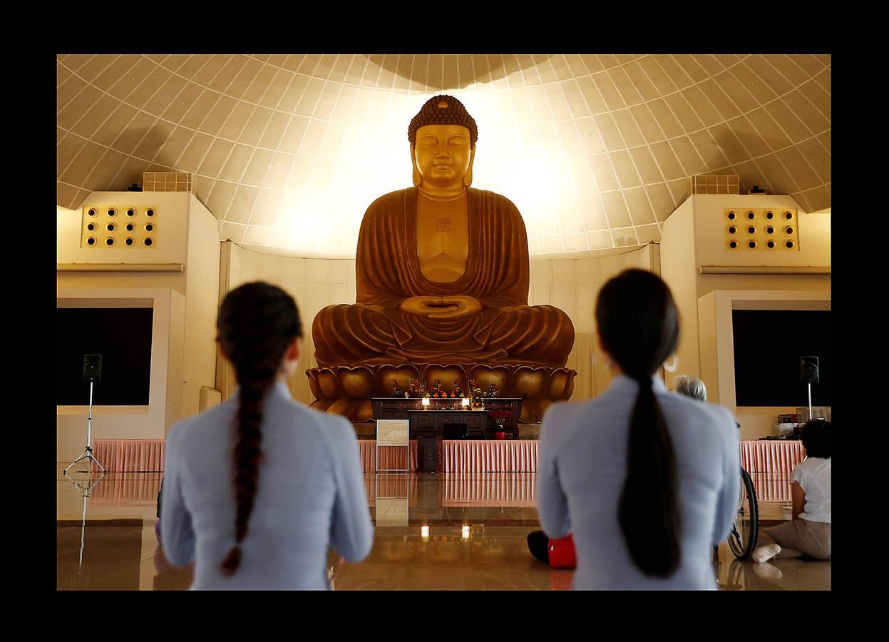 El Vesak, el día del plenilunio en el mes de mayo, es la fecha más destacada para millones de budistas de todo el mundo. Hace 2.500 años, más exactamente en el 623 A.C., nació Buda, en ese mismo día alcanzó la iluminación y también en ese mismo día falleció, a los 80 años de edad. En todos los países de Asia con fuerte presencia del budismo suele ser festivo y quienes lo profesan hacen ofrendas y acuden a los templos para celebrar su mensaje de compasión, devoción y servicio a la Humanidad. En las imágenes se recogen aspectos de esta celebración en Singapur, Indonesia y China.