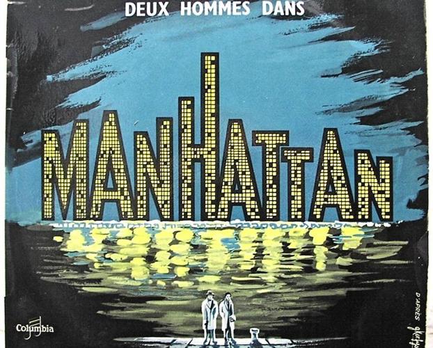 Cartel promocional de 'Dos hombres en Mahnahttan' (1959).