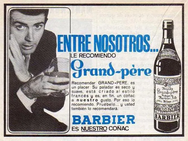 Anuncio del coñac Barbier, 1966. (Todocolección).