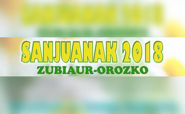 Programa de fiestas de Zubiaur - Orozko 2018: San Juanak