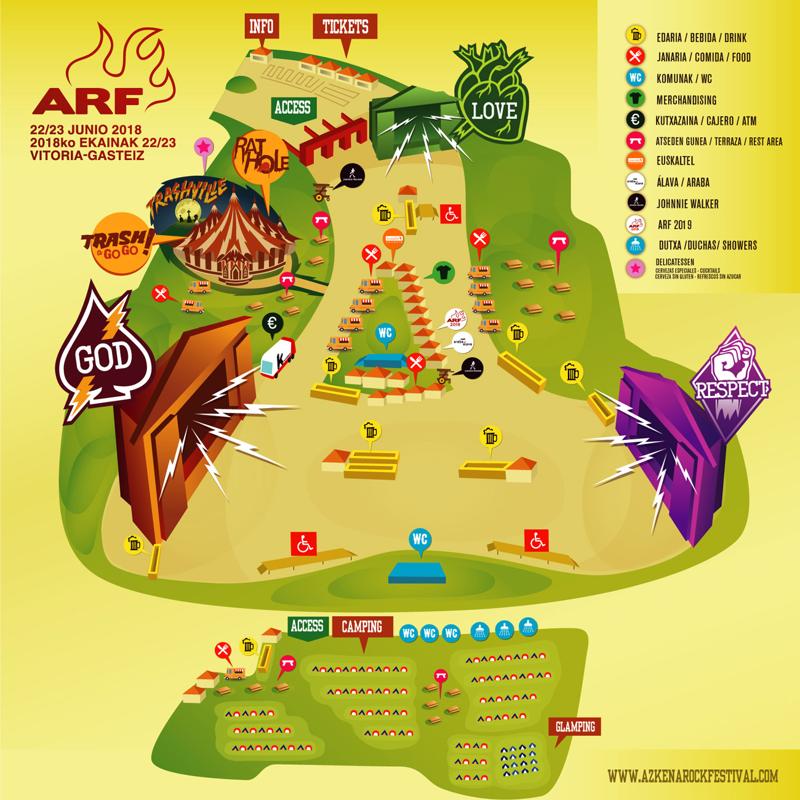 Plano del Azkena Rock en Mendizabala. 