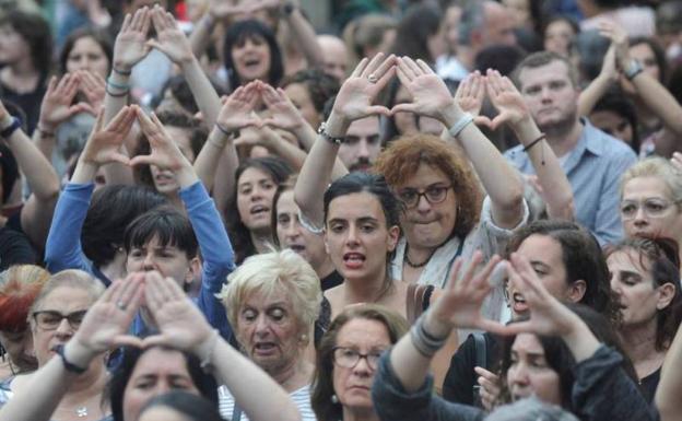 Protesta contra las agresiones sexuales.