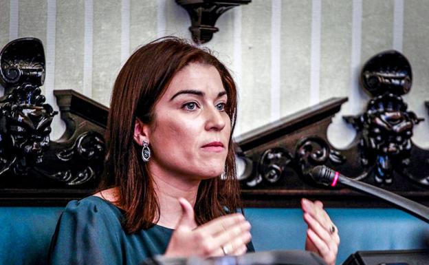 Leticia Comerón (PP), durante su intervención este viernes.