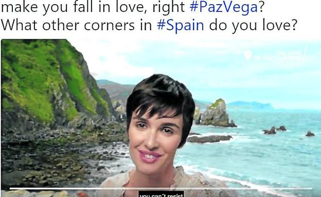 Paz Vega en San Juan de Gaztelugatxe.