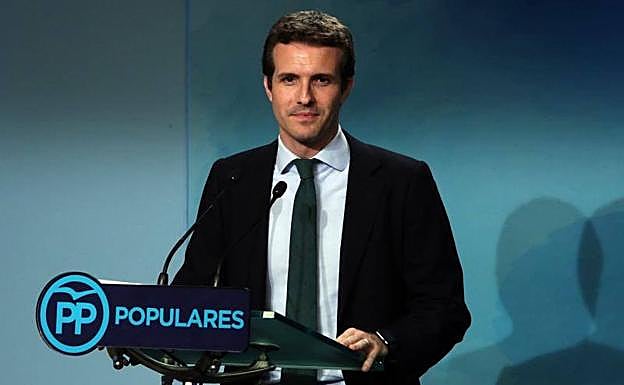 Pablo Casado, tras conocerse los resultados.