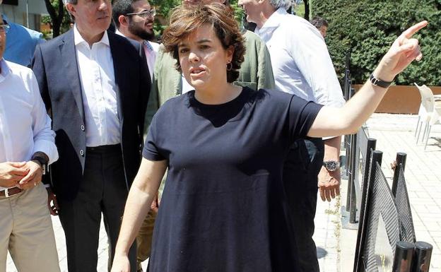 La candidata a la presidencia nacional del PP, Soraya Sáez de Santamaría.