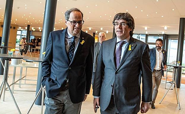 Quim Torra y Carles Puigdemont.