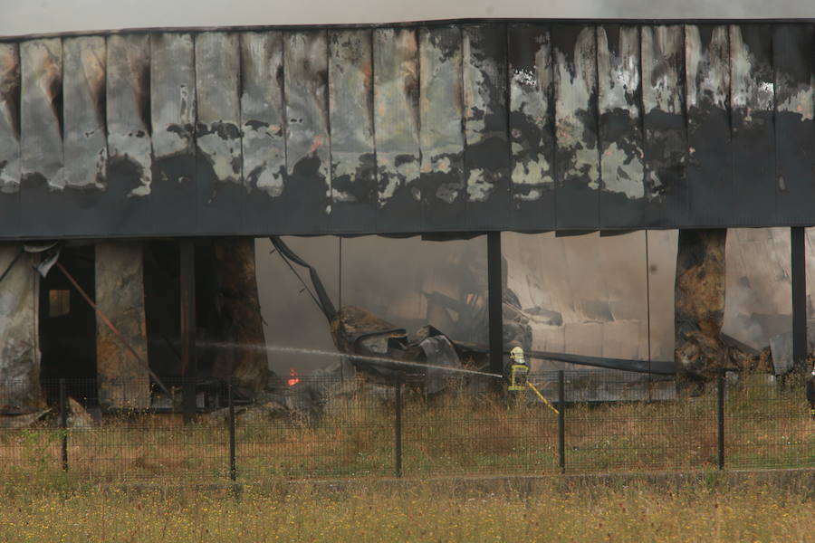 Fotos: Incendio en la planta de la quesería Aldanondo en Salvatierra