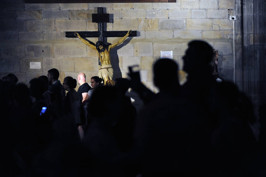 Fotos: Peregrinación hasta Begoña para homenajear a la Amatxu