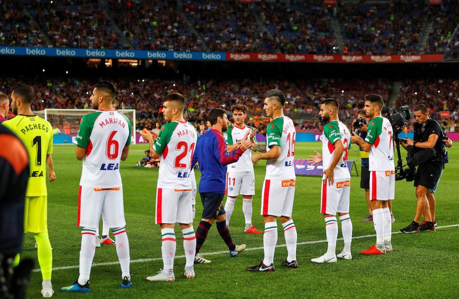 El Camp Nou ha albergado este sábado el primer partido de la Liga Santander de la temporada 2018-2019