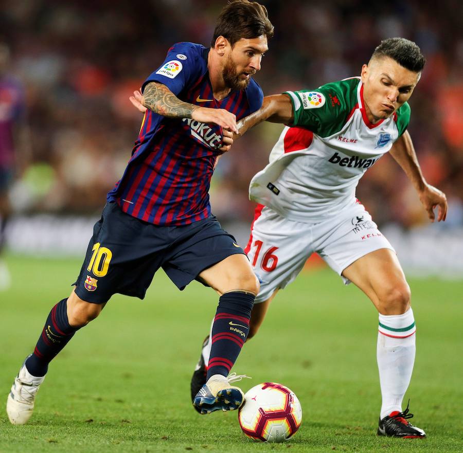 El Camp Nou ha albergado este sábado el primer partido de la Liga Santander de la temporada 2018-2019