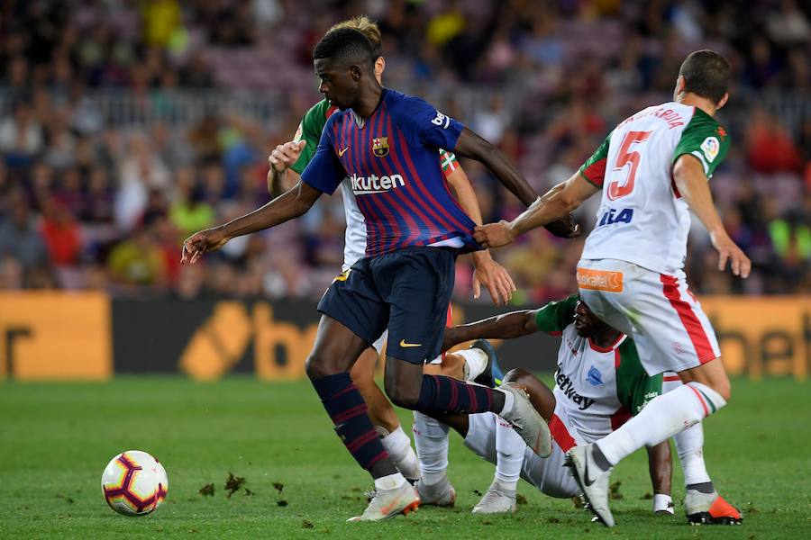 El Camp Nou ha albergado este sábado el primer partido de la Liga Santander de la temporada 2018-2019