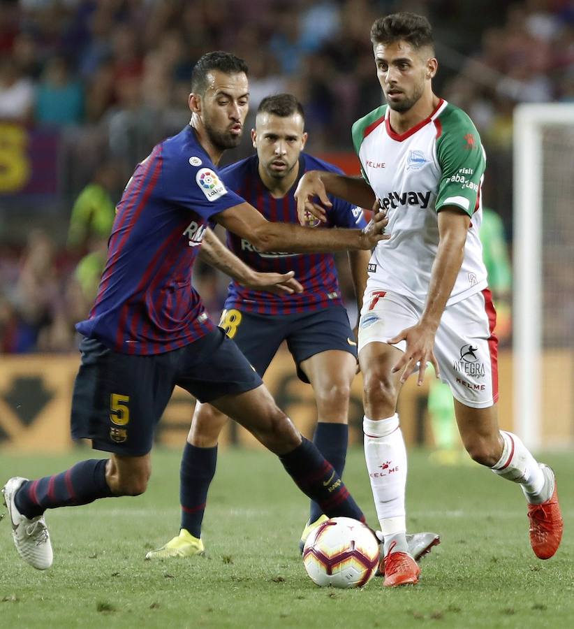 El Camp Nou ha albergado este sábado el primer partido de la Liga Santander de la temporada 2018-2019