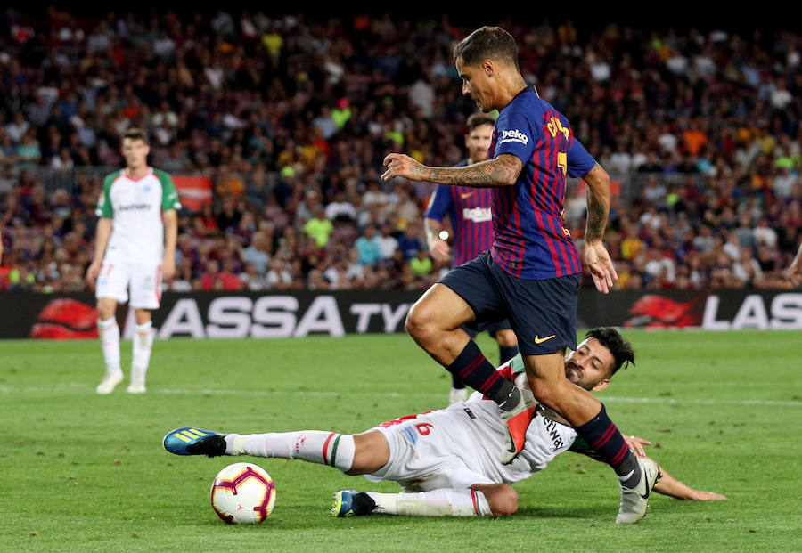 El Camp Nou ha albergado este sábado el primer partido de la Liga Santander de la temporada 2018-2019