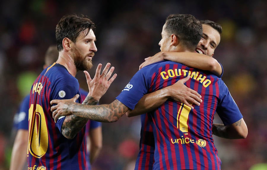 El Camp Nou ha albergado este sábado el primer partido de la Liga Santander de la temporada 2018-2019